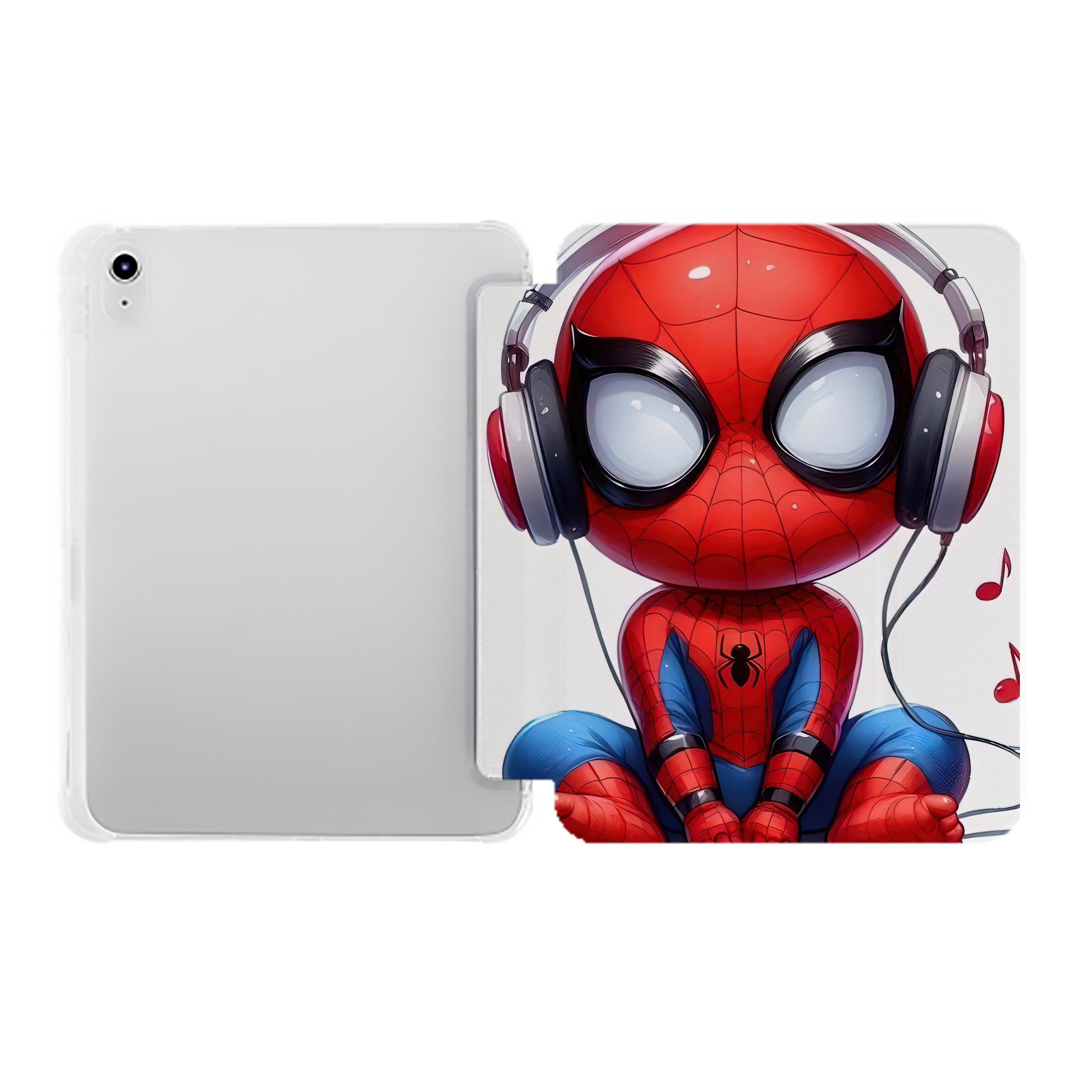 （画像用） Spider Man スパイダーマン IPad ケース ペン収納付き 三つ折りスタンド PUレザー×シリコン 対応機種9.5/10.5/10.9インチ